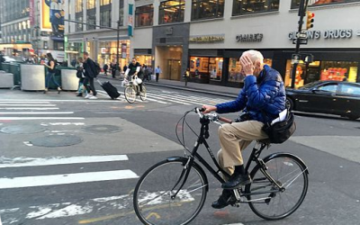 Bill Cunningham on Bike